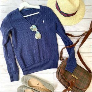 Blue Ralph Lauren cable knit sweater